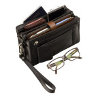 Барсетка чоловіча з двома відділеннями Visconti 18233 BLK Wrist Bag - Фотографія № 106 Барсетка чоловіча з двома відділеннями Visconti 18233 BLK Wrist Bag - Фотографія № 106