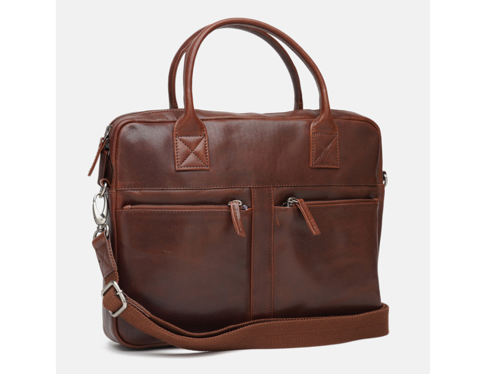 Чоловіча шкіряна сумка для ноутбука Ricco Grande 1FSL-1052-brown - Фотографія № 2