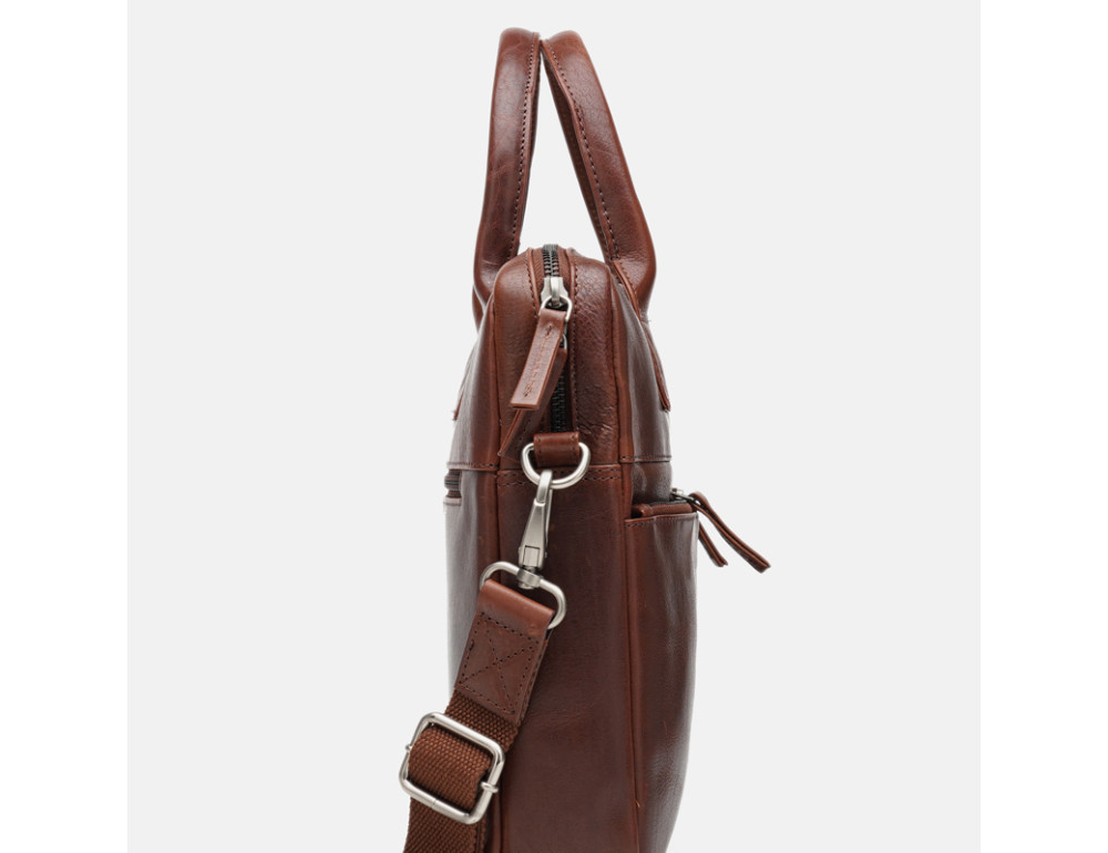 Чоловіча шкіряна сумка для ноутбука Ricco Grande 1FSL-1052-brown - Фотографія № 4