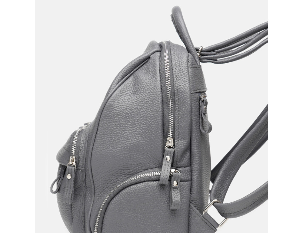 Женский кожаный рюкзак Ricco Grande 1L976-grey - Фото № 4