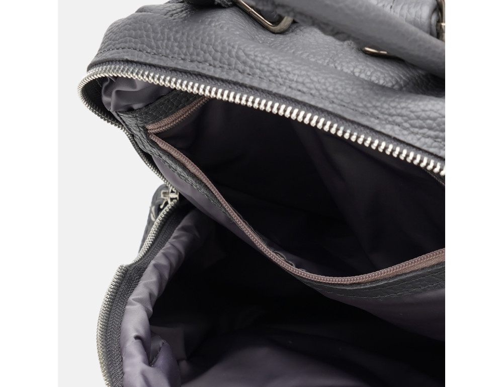 Женский кожаный рюкзак Ricco Grande 1L976-grey - Фото № 5