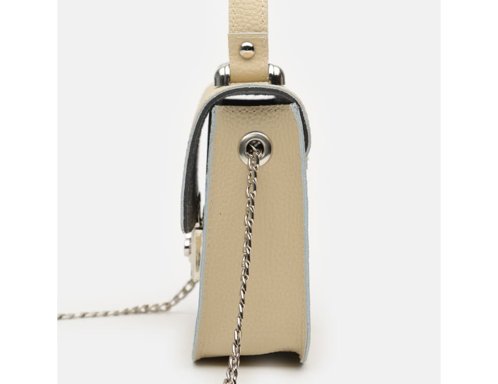 Жіноча шкіряна сумка через плече Ricco Grande 1l623-beige - Фотографія № 4