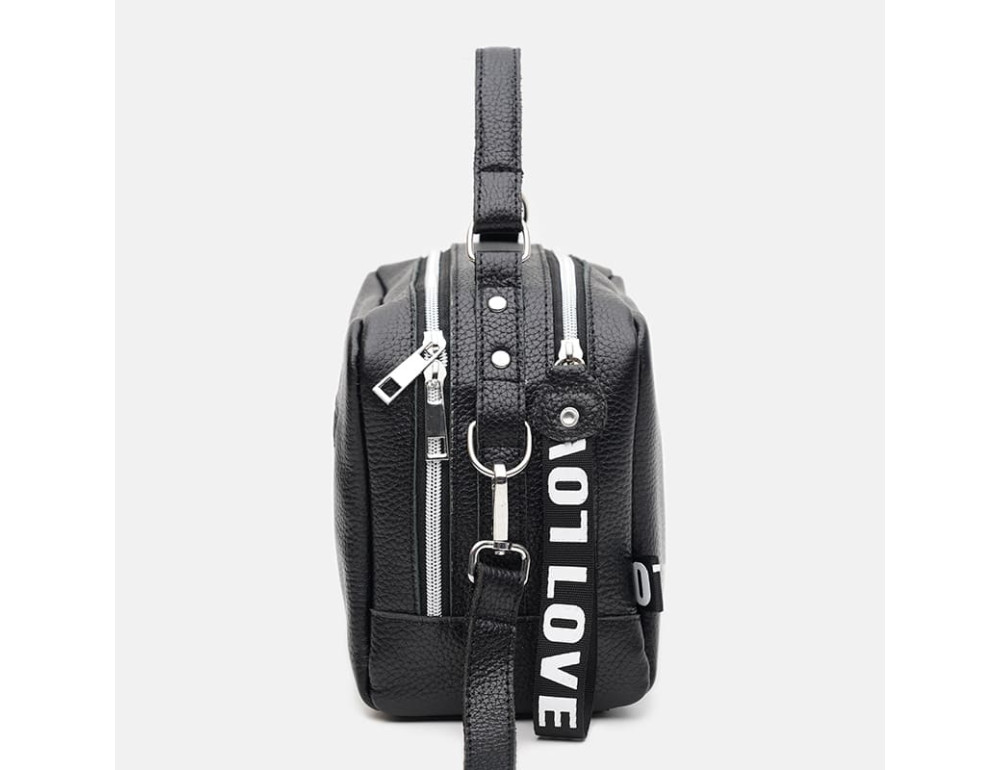 Женская кожаная сумка Ricco Grande 1l649bl-black - Фото № 4