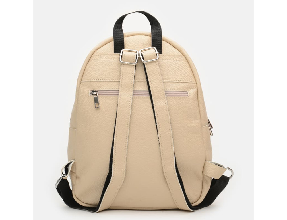 Жіночий шкіряний рюкзак Ricco Grande 1l655-beige - Фотографія № 3