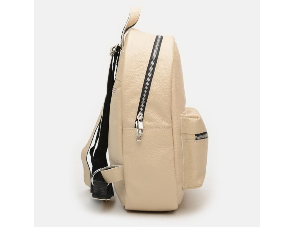 Жіночий шкіряний рюкзак Ricco Grande 1l655-beige - Фотографія № 4