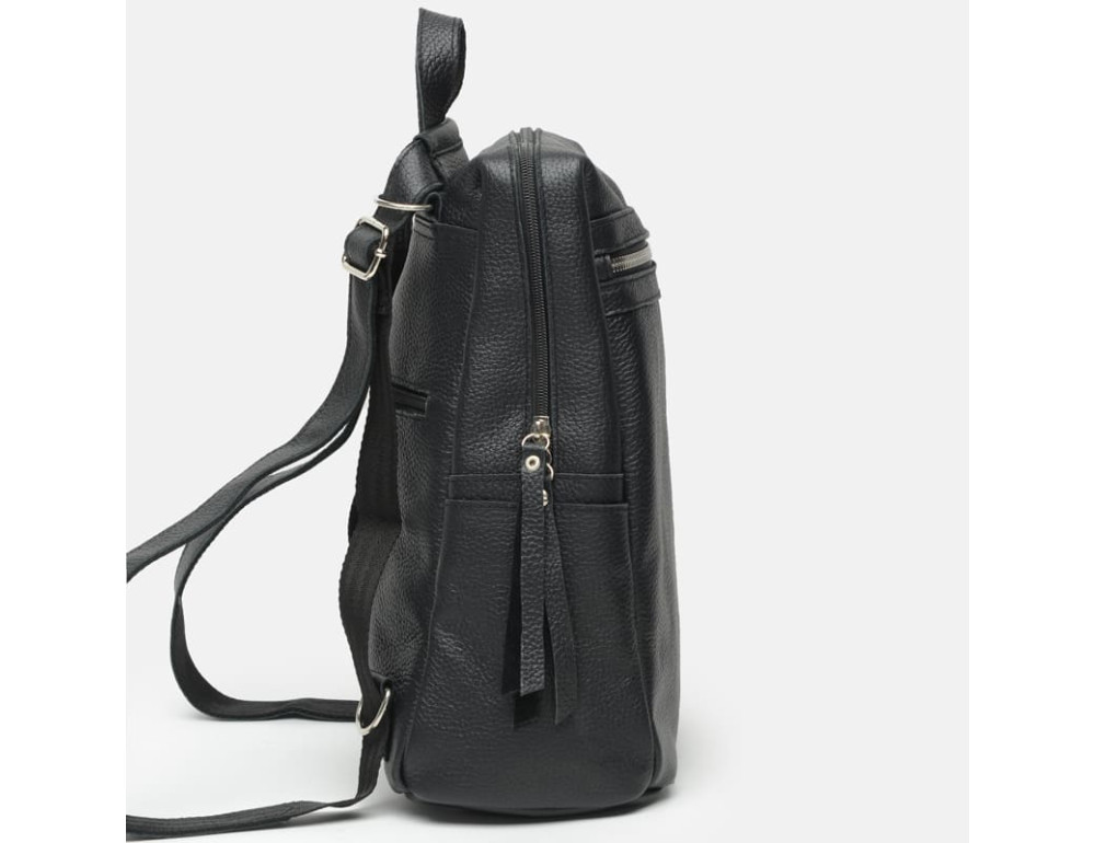 Женский кожаный рюкзак Ricco Grande 1l656-black - Фото № 4