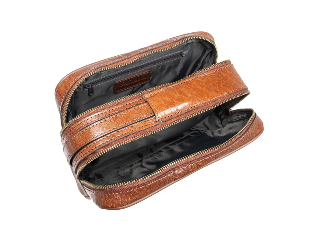 Світло-коричневий чоловічий шкіряний несесер Ashwood 2012 Chestnut - Фотографія № 8