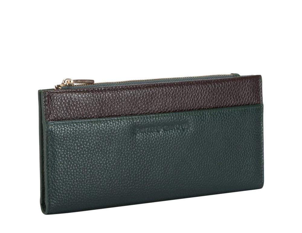 Гаманець жіночий Smith & Canova 26801 Althorp (Green-Brown) - Фотографія № 2
