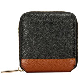 Маленький чорний жіночий гаманець Smith & Canova 26803 BLK-TAN Althorp