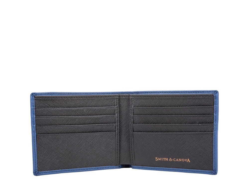 Гаманець чоловічий Smith & Canova 26826 Devere (Navy-Black) - Фотографія № 4