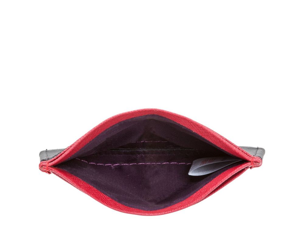 Картхолдер из кожи сапяно Smith & Canova 26827 Devere (Black-Red) - Фото № 4