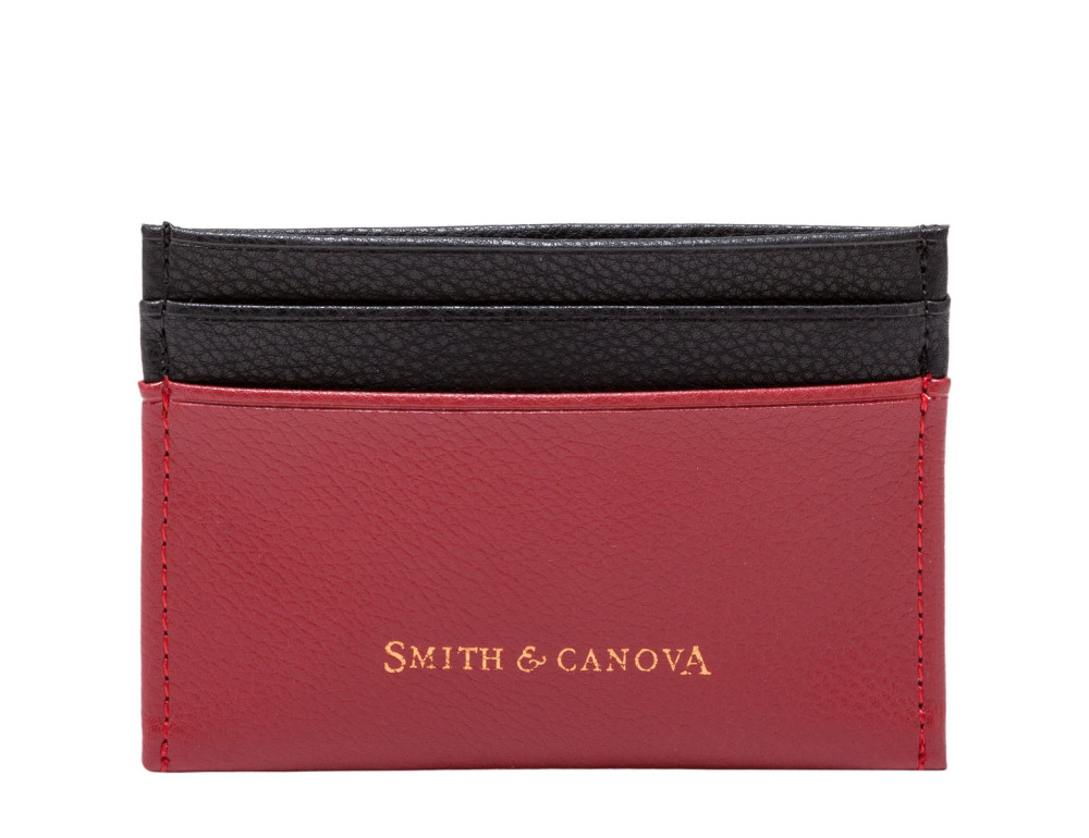 Картхолдер из натуральной кожи Smith & Canova 26827 Devere (Red-Black) - Фото № 1 Картхолдер из натуральной кожи Smith & Canova 26827 Devere (Red-Black) - Фото № 1