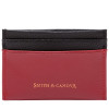 Картхолдер из натуральной кожи Smith & Canova 26827 Devere (Red-Black)