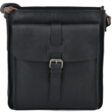 Чёрная мужская сумка через плечо Ashwood 4552 Black