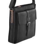 Чёрная мужская сумка через плечо Ashwood 4552 Black - Фото № 101