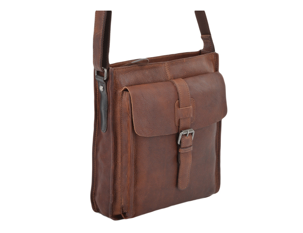 Коричневий чоловіча сумка через плече Ashwood 4552 Tan - Фотографія № 2