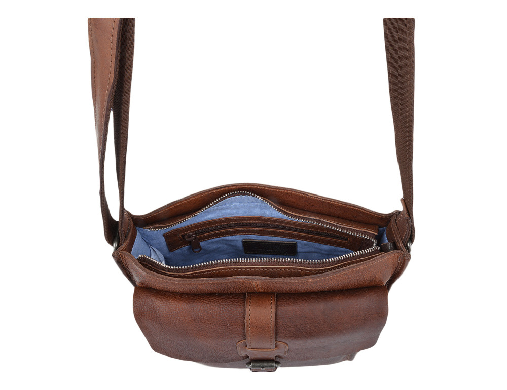 Коричневий чоловіча сумка через плече Ashwood 4552 Tan - Фотографія № 4
