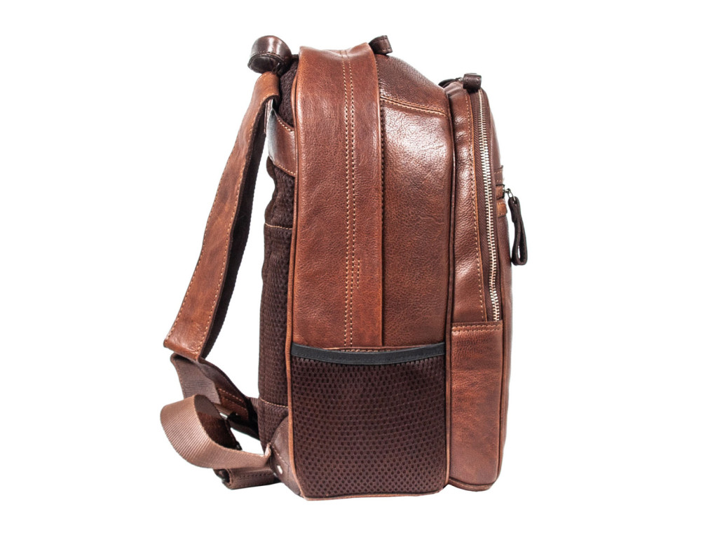 Чоловічий шкіряний рюкзак коричневого Ashwood Leather 4555 Brn - Фотографія № 3