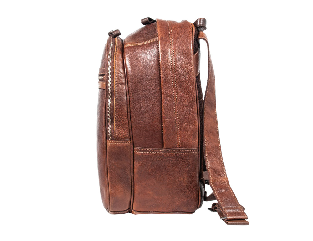 Чоловічий шкіряний рюкзак коричневого Ashwood Leather 4555 Brn - Фотографія № 5
