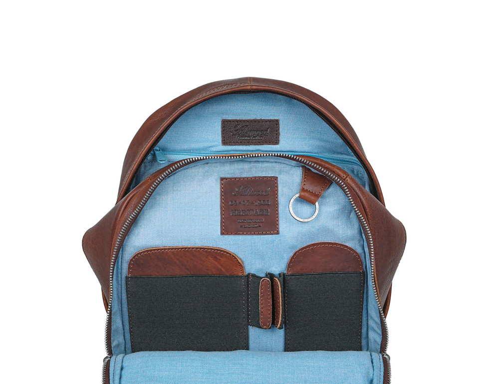 Чоловічий шкіряний рюкзак коричневого Ashwood Leather 4555 Brn - Фотографія № 7