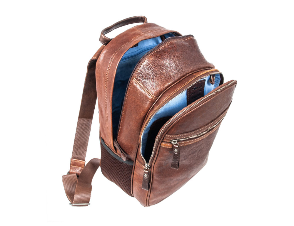 Чоловічий шкіряний рюкзак коричневого Ashwood Leather 4555 Brn - Фотографія № 8