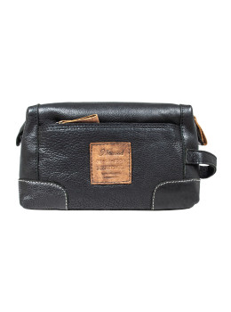 Чорний шкіряний несесер для чоловіків Ashwood 4557 Black