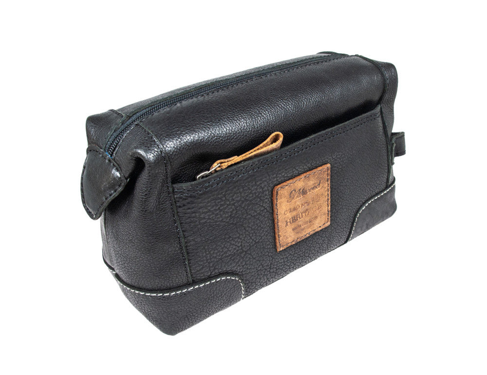 Чорний шкіряний несесер для чоловіків Ashwood 4557 Black - Фотографія № 2