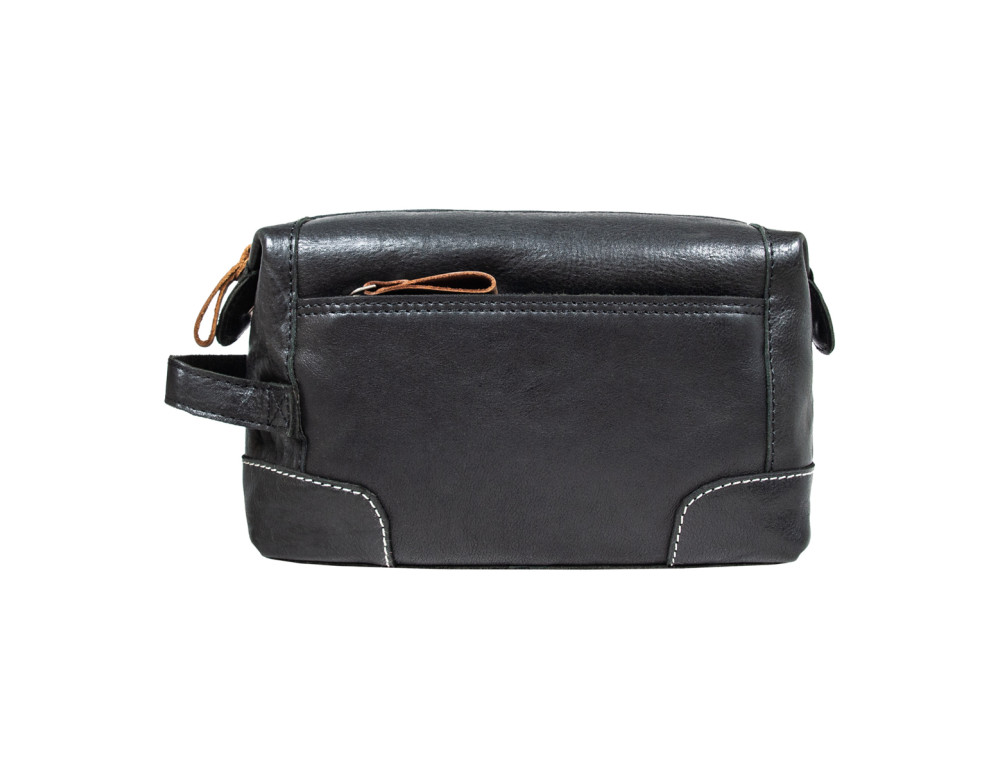 Чорний шкіряний несесер для чоловіків Ashwood 4557 Black - Фотографія № 4