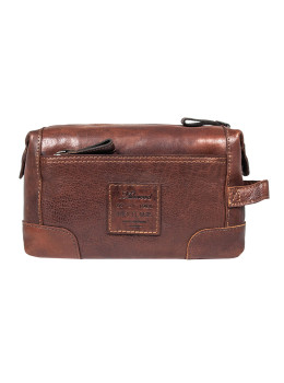 Рудий шкіряний несесер для чоловіків Ashwood 4557 TAN