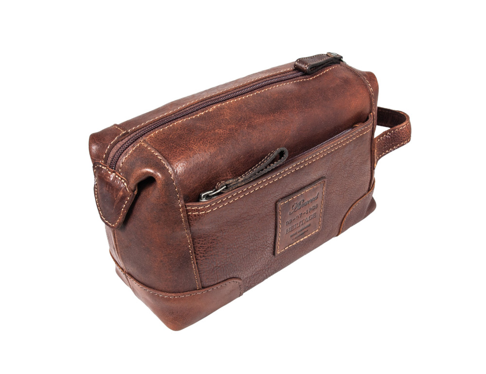 Рудий шкіряний несесер для чоловіків Ashwood 4557 TAN - Фотографія № 2