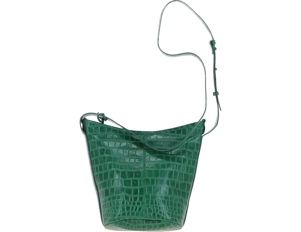 Зелёная кожаная сумочка Ashwood 63790 GREEN/CROC - Фото № 1 Зелёная кожаная сумочка Ashwood 63790 GREEN/CROC - Фото № 1