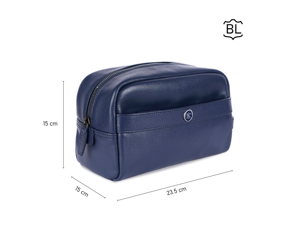 Несесер шкіряний Brampton London Aqualuxe 64407 NAVY (Синій) - Фотографія № 9