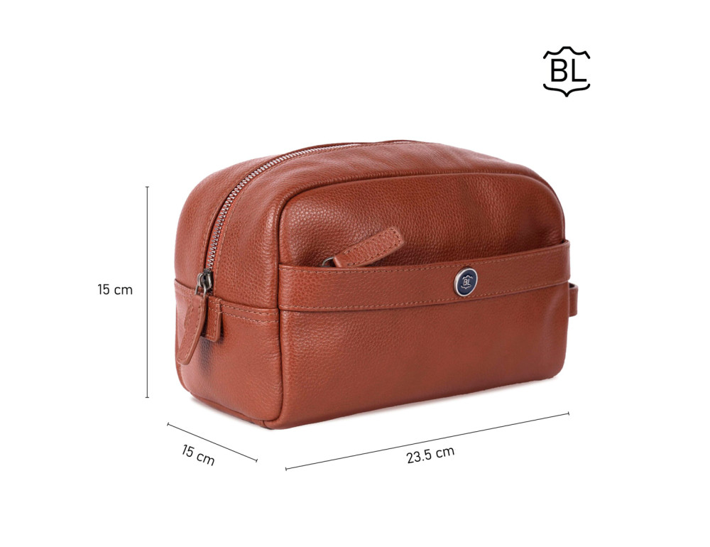 Несесер шкіряний Brampton London Aqualuxe 64407 TAN (Рудий) - Фотографія № 8