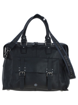 Дорожная кожаная сумка Brampton London Weekender 64807 BLK (Черный)