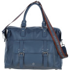 Дорожня сумка з натуральної шкіри Brampton London Weekender 64807 NAVY - стиль і комфорт в дорозі - Фотографія № 100