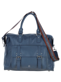Дорожная сумка из натуральной кожи Brampton London Weekender 64807 NAVY — стиль и комфорт в пути