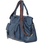 Дорожня сумка з натуральної шкіри Brampton London Weekender 64807 NAVY - стиль і комфорт в дорозі - Фотографія № 101
