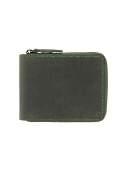 Зелёный портмоне кожаный - маленький Visconti 702 OIL GRN Bullet