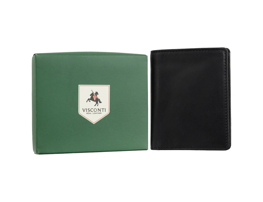 Мужской кожаный кошелек Visconti 705 Arrow Matte Black с RFID-защитой - Фото № 6