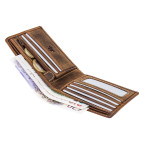 Чоловічий шкіряний гаманець Visconti 707 OIL TAN - Shield коричневий - Фотографія № 103