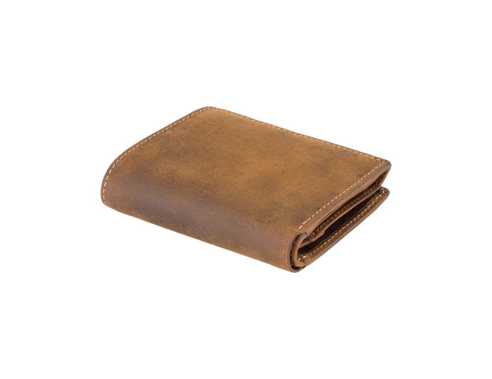Коричневий маленький портмоне Visconti 708 OIL TAN Spear (Oil Tan) - Фотографія № 3