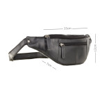 Чорна напоясний сумка Visconti 721 BLK Bumbag Large (Black) - Фотографія № 102