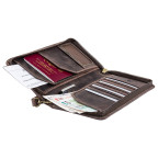 Темно-коричневий шкіряний клатч Visconti 728 OIL BRN - Фотографія № 103