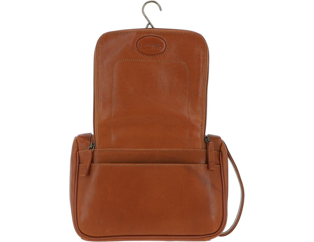 Шкіряний нессесер коричневого кольору Ashwood 8140 Tan - Фотографія № 3