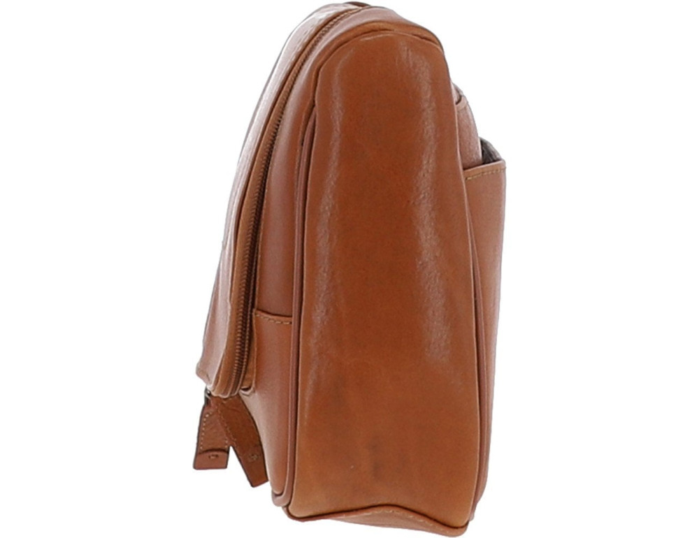 Шкіряний нессесер коричневого кольору Ashwood 8140 Tan - Фотографія № 4