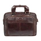 Шкіряна сумка для документів коричневого кольору Ashwood 8143 Brown - Фотографія № 100