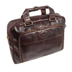 Шкіряна сумка для документів коричневого кольору Ashwood 8143 Brown - Фотографія № 101