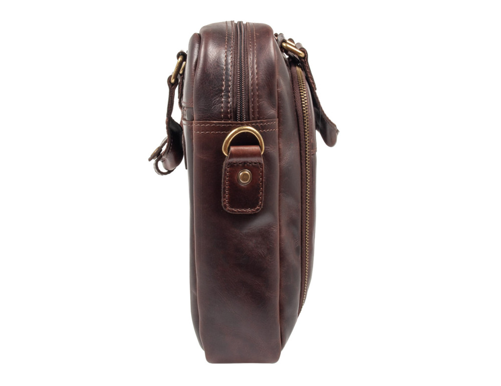 Шкіряна сумка для документів коричневого кольору Ashwood 8143 Brown - Фотографія № 3