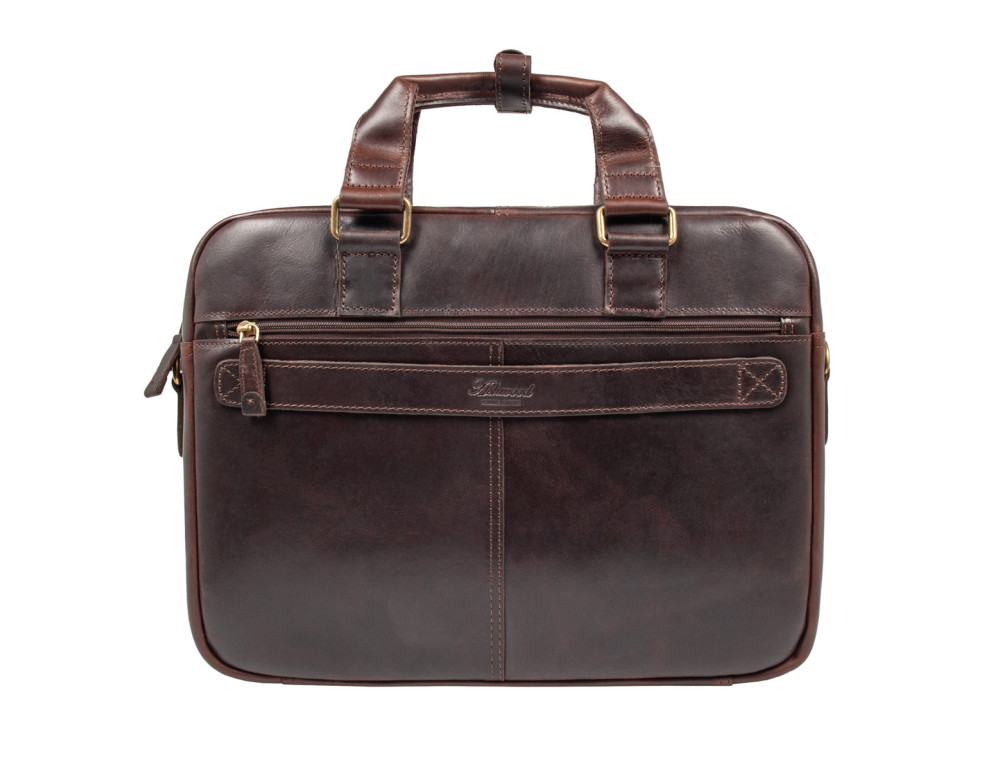 Шкіряна сумка для документів коричневого кольору Ashwood 8143 Brown - Фотографія № 4