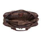 Шкіряна сумка для документів коричневого кольору Ashwood 8143 Brown - Фотографія № 106
